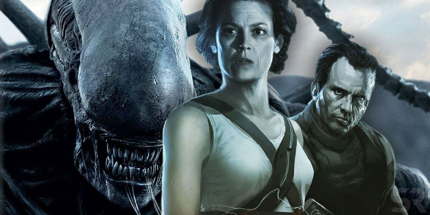 Ripley and Hicks with Alien Covenant Xenomorph
