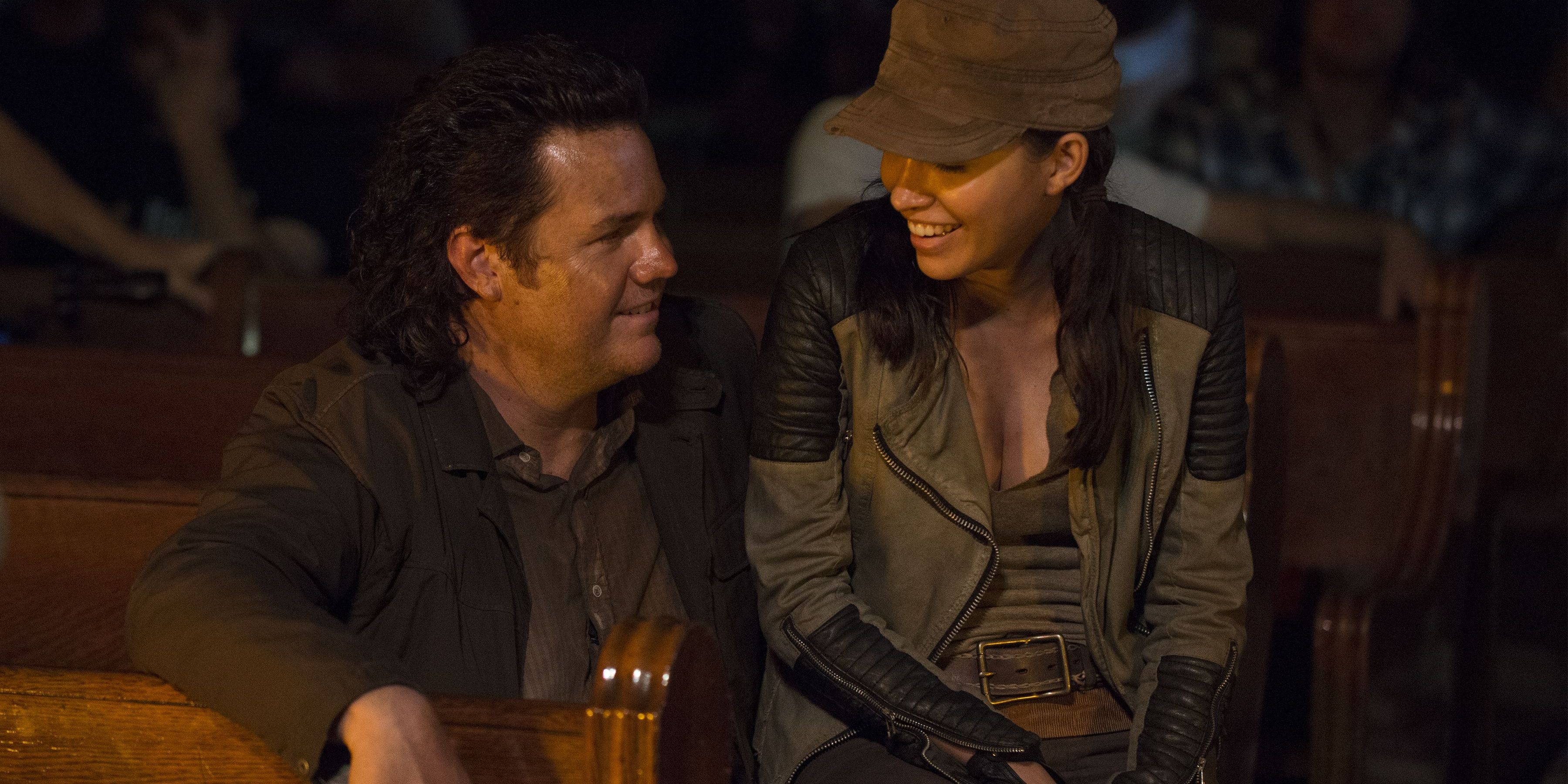 Rosita and Eugene in The Walking Dead