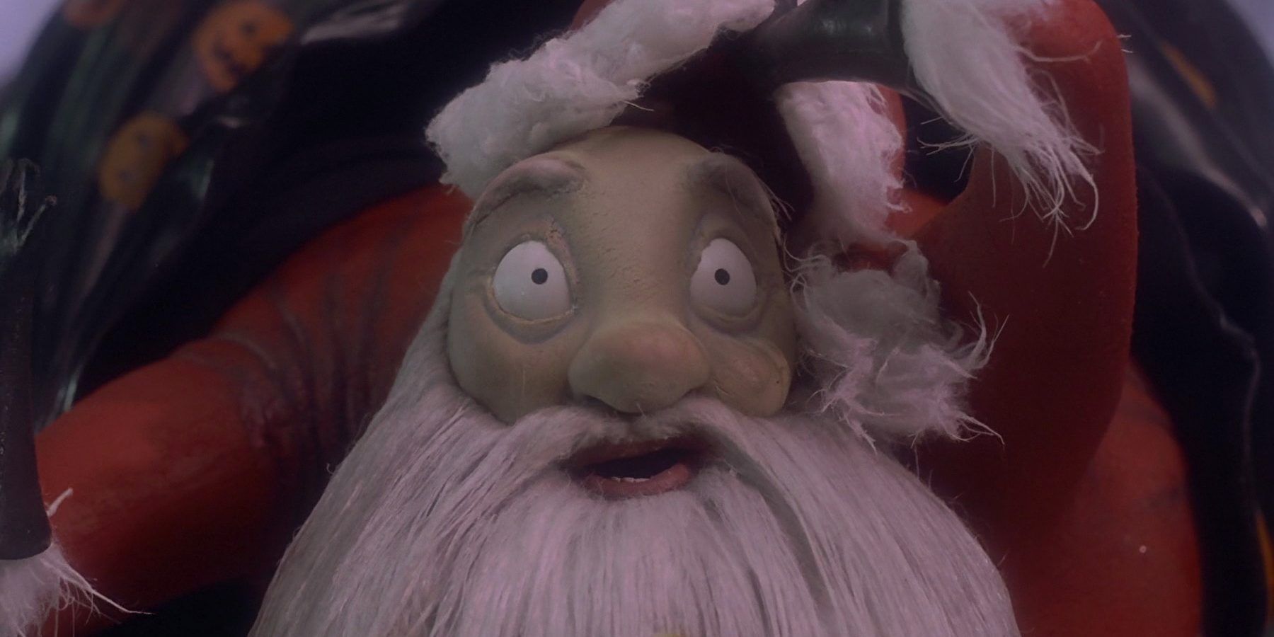 Santa looking scared in The Nightmare Before Christmas
