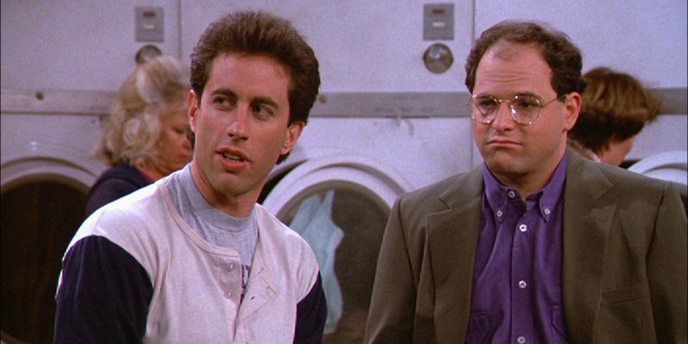 An image of George and Jerry standing together in Seinfeld
