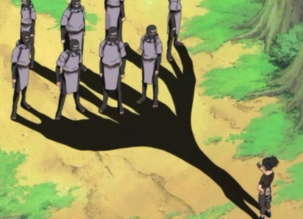Shikamaru Uses Shadow Posession Against Eight Opponents In Naruto