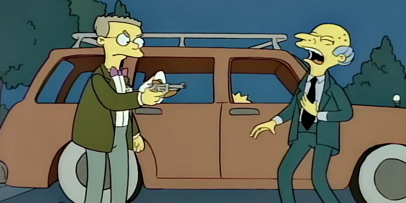 Smithers Shoots Mr Burns on The Simpsons