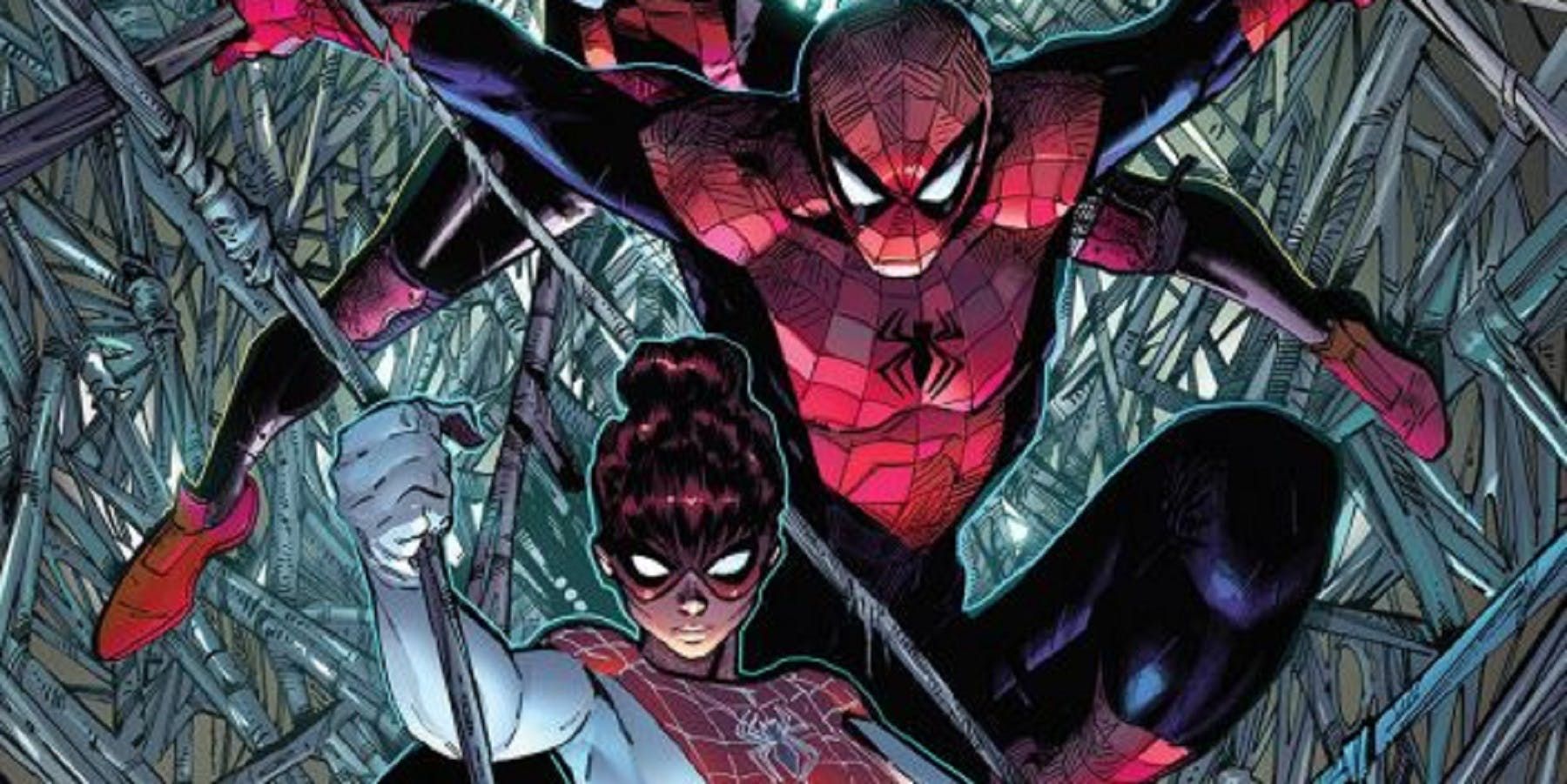 Spider-Man and his daughter suited up in Marvel Comics