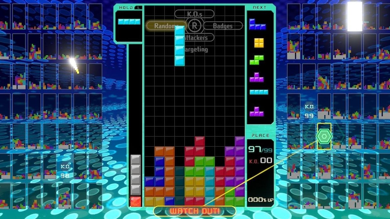 Tetris 99 gameplay screen 11