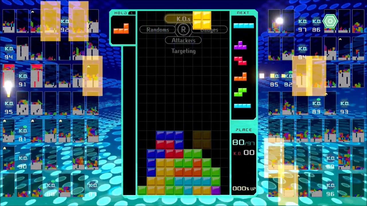 Tetris 99 gameplay screen 13