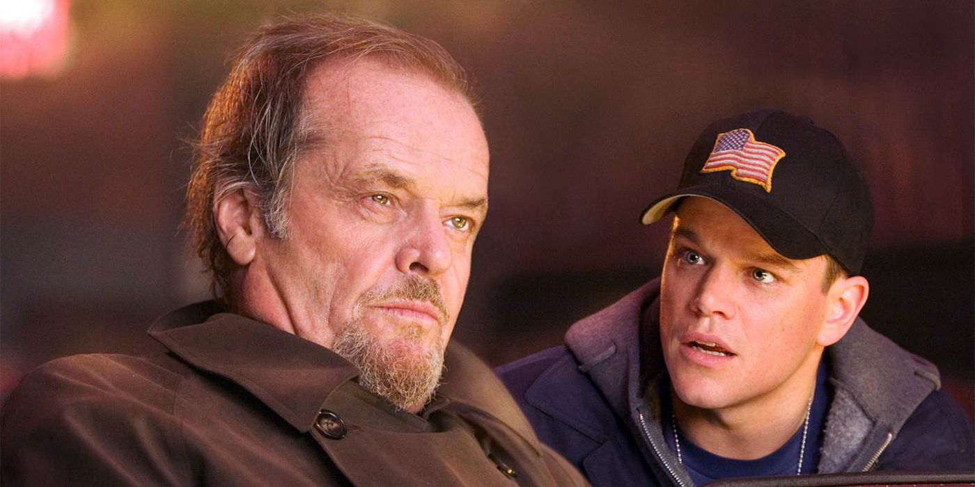Colin speaks with Frank in an adult movie theatre in The Departed