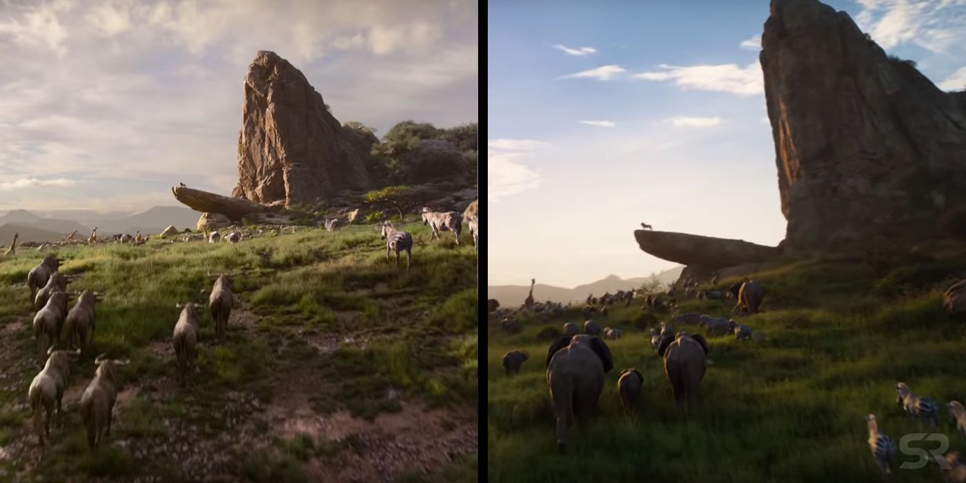 The Lion King Trailer Differences Pride Rock