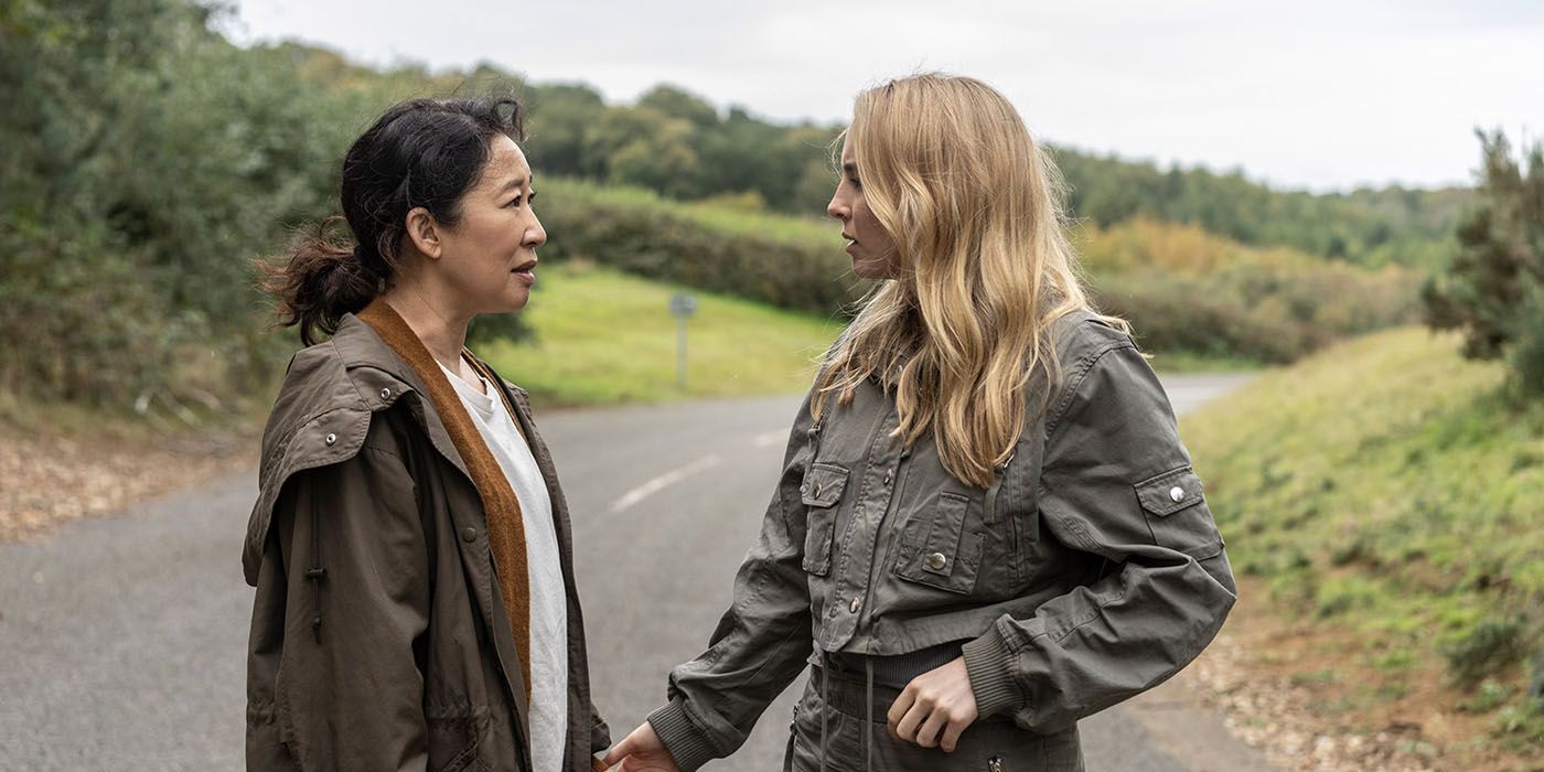Sandra Oh and Jodie Comer as Eve and Villanelle in Killing Eve