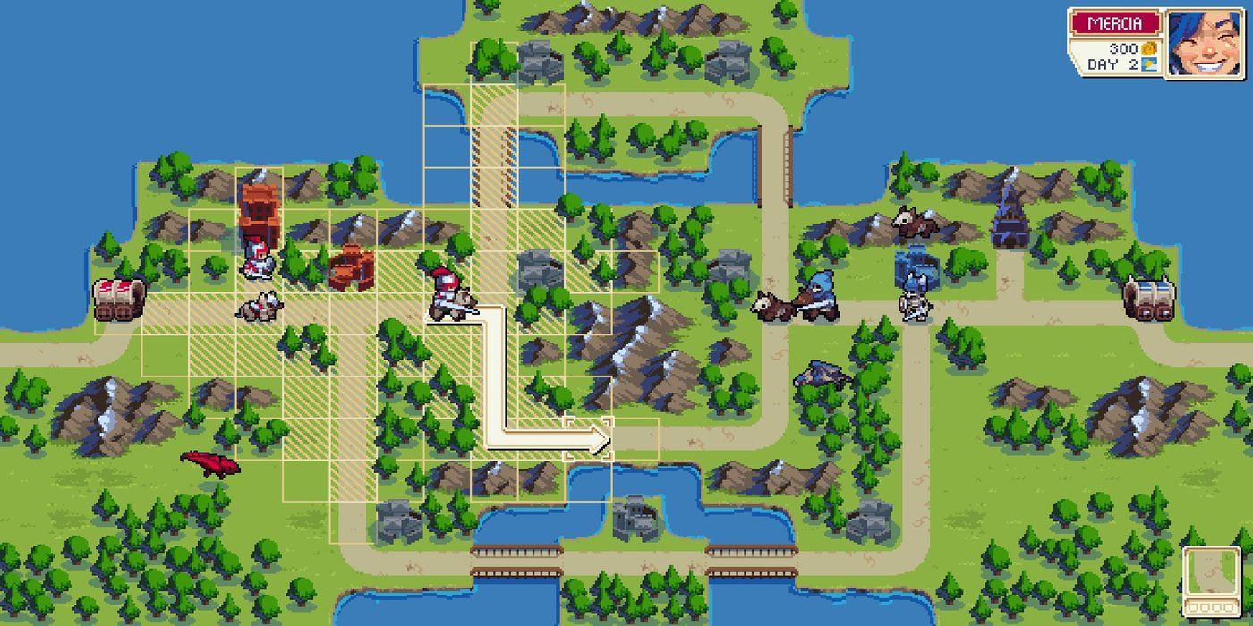 A battle map on display for Wargroove