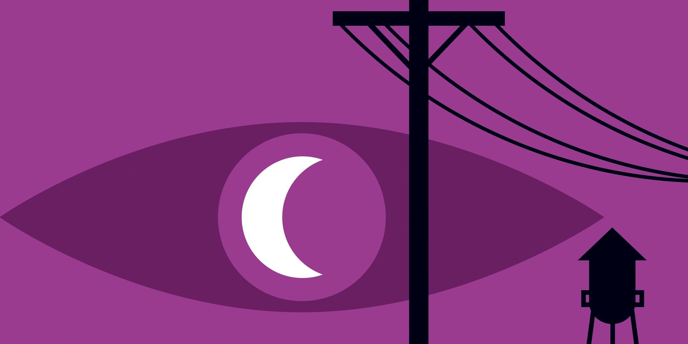 Welcome to Night Vale podcast of purple town background