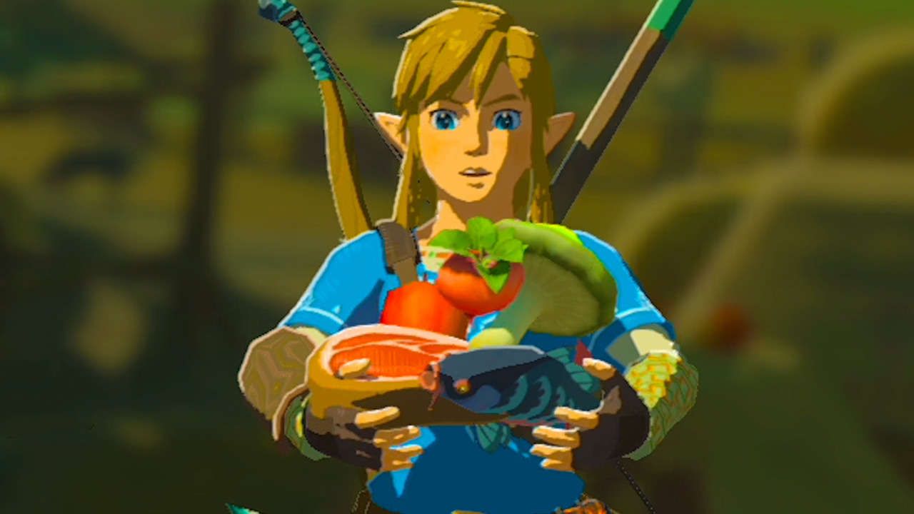 Zelda Breath of the Wild Link Cooking
