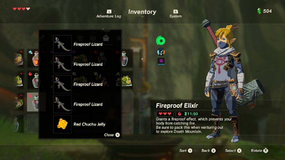  Zelda Breath of the Wild Recipe Electro Fireproof Elixir
