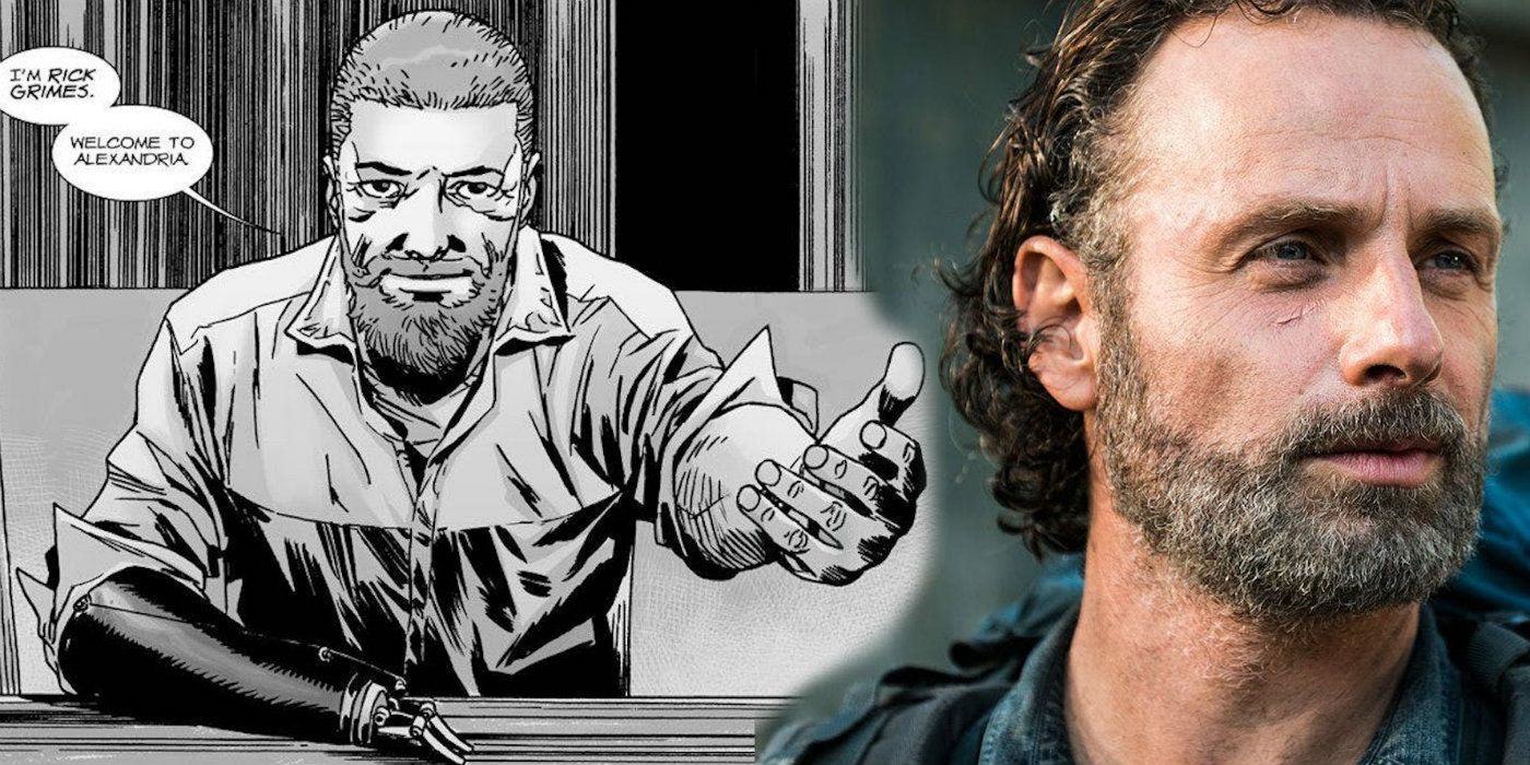 Rick from the show and the comic split
