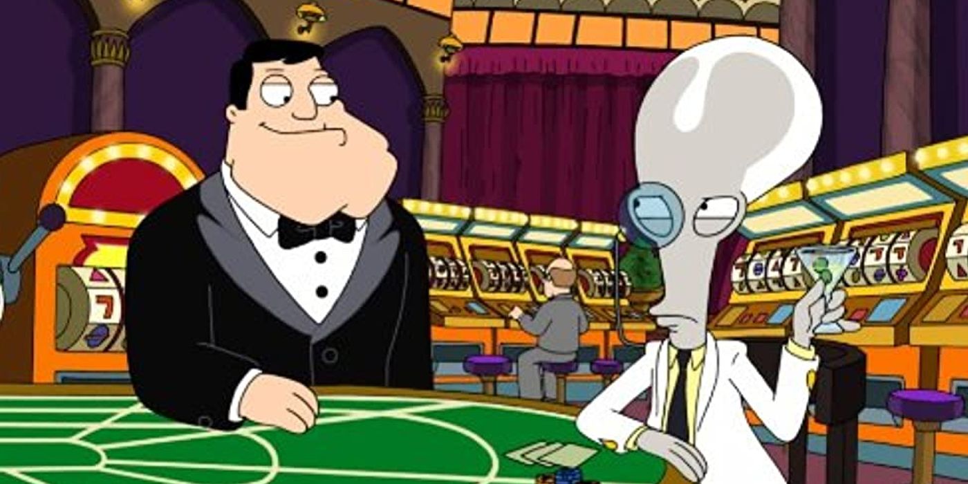 Stan and Roger spoofing James Bond on American Dad!