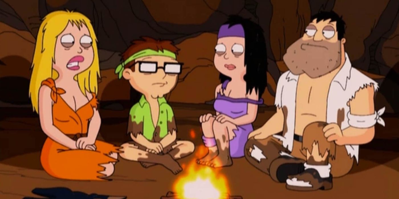 The Smiths hiding in a cave in American Dad