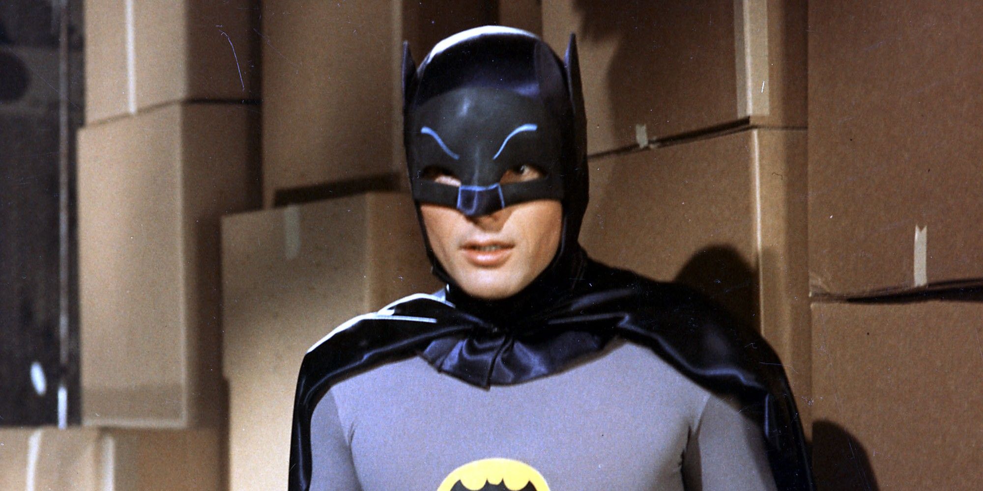 Adam West as Batman 1960s looking offscreen