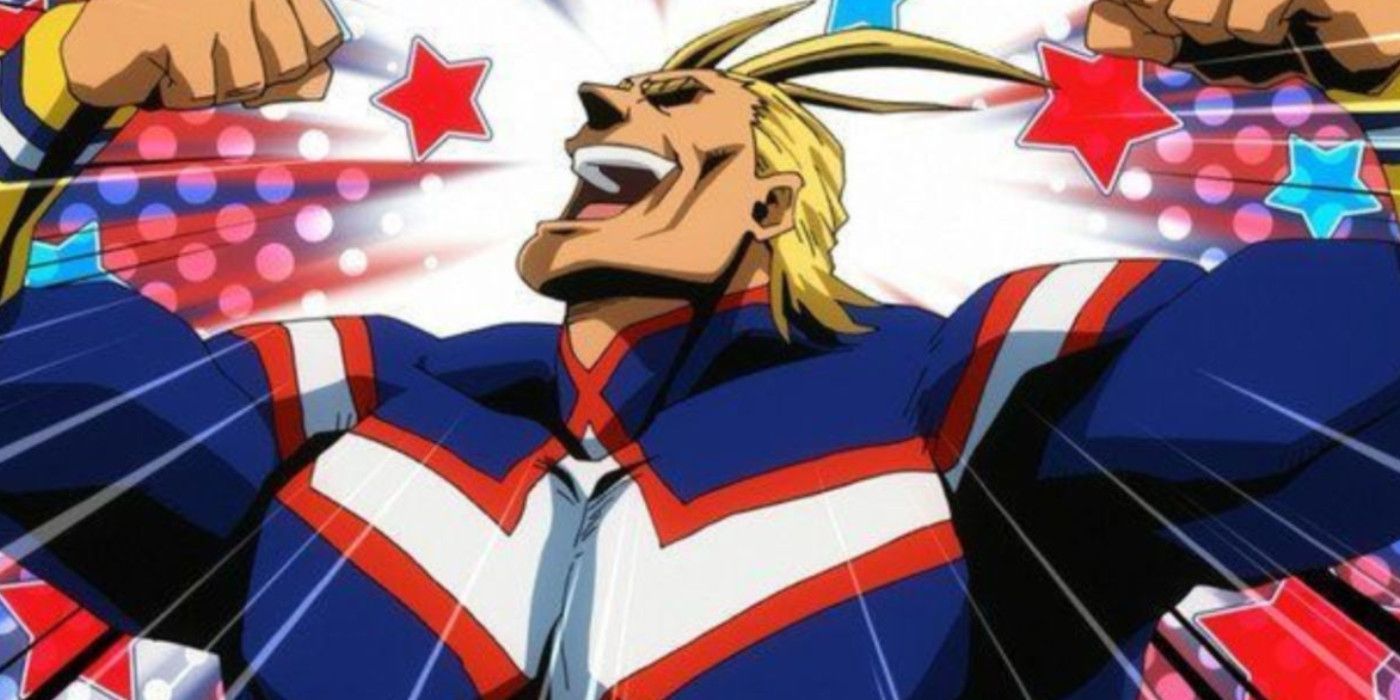 The hero All Might from the My Hero Academia anime.