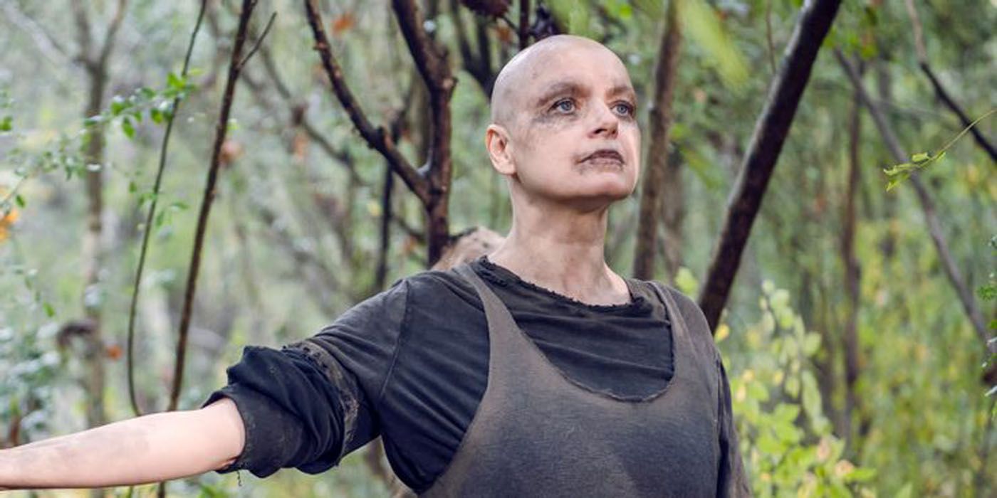 Alpha without her mask on on The Walking Dead.