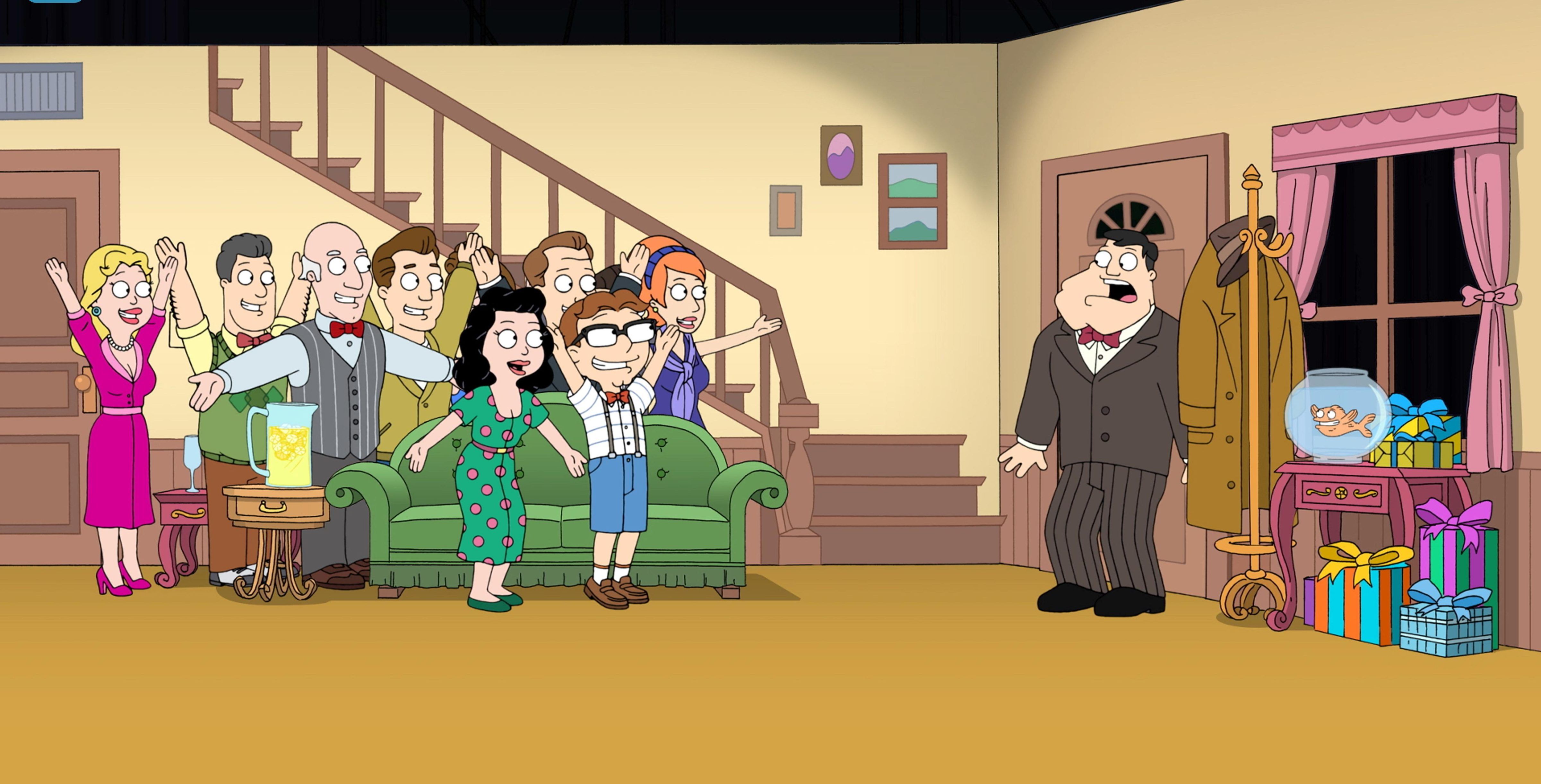 Stan's birthday parth stage play on American Dad!