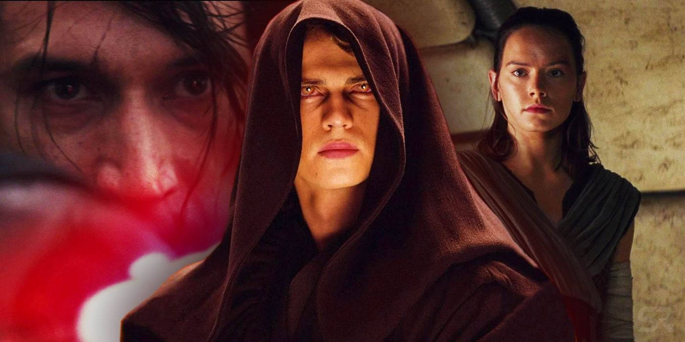 Anakin Skywalker Kylo Ren and Rey in Star Wars