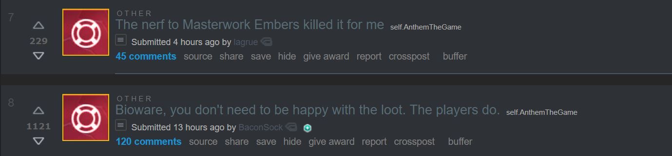 Anthem Subreddit Example 3