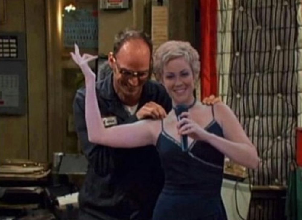 Arwin With A Cardboard Cutout Of Carrie In The Suite Life Of Zack And Cody