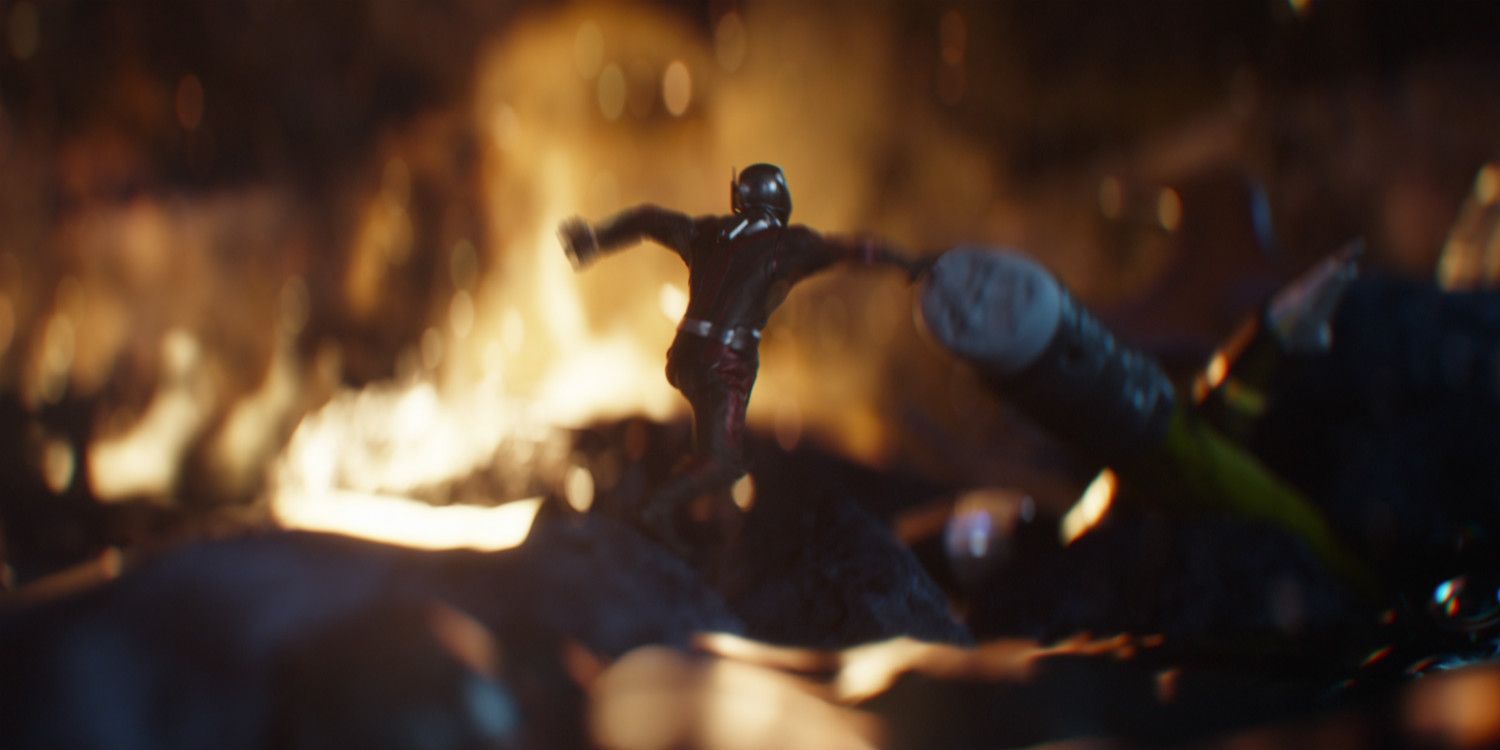 Ant-Man jumps on a pencil in Avengers Endgame