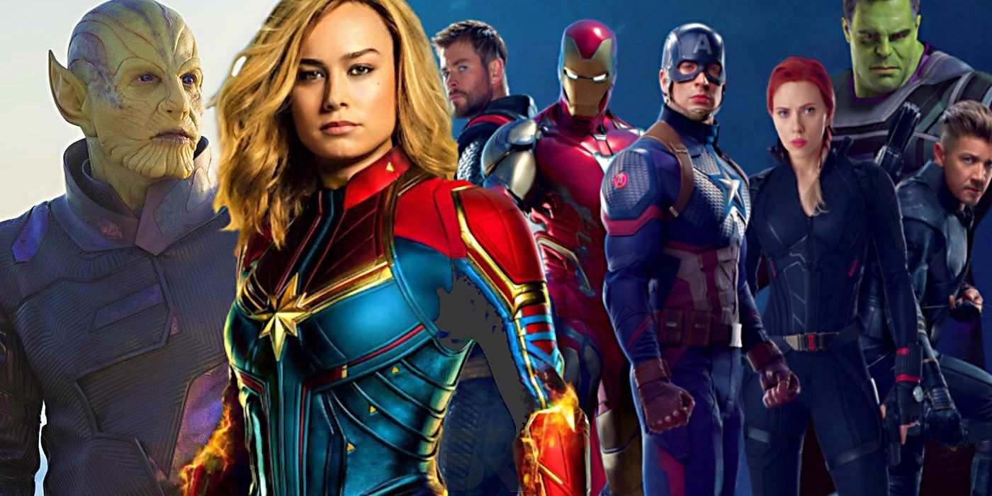 2019 Captain Marvel Mask Cosplay Avengers 4 Superhero Skrull Halloween Mask Prop