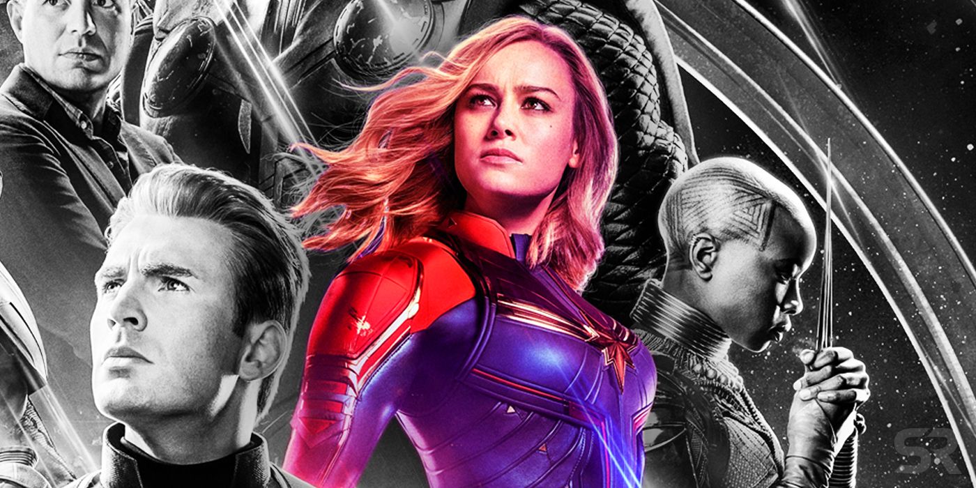 Captain Marvel on Avengers Endgame poster