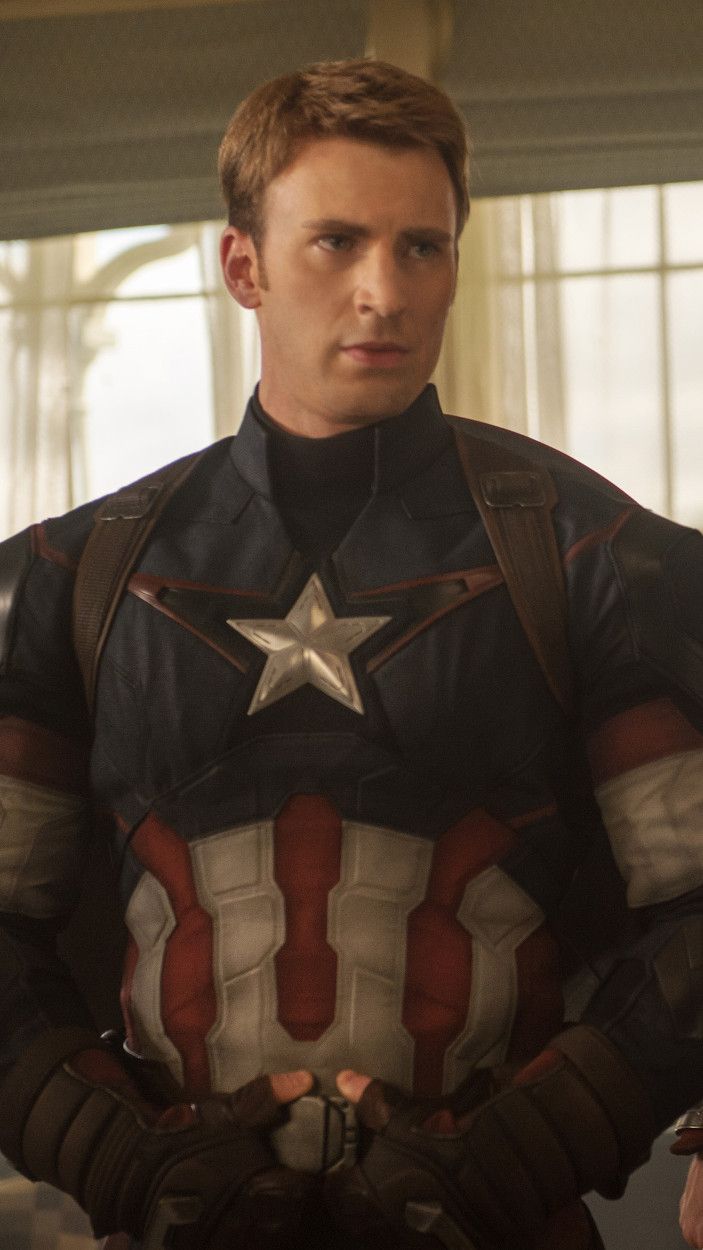 Chris Evans as The Avengers' Captain America