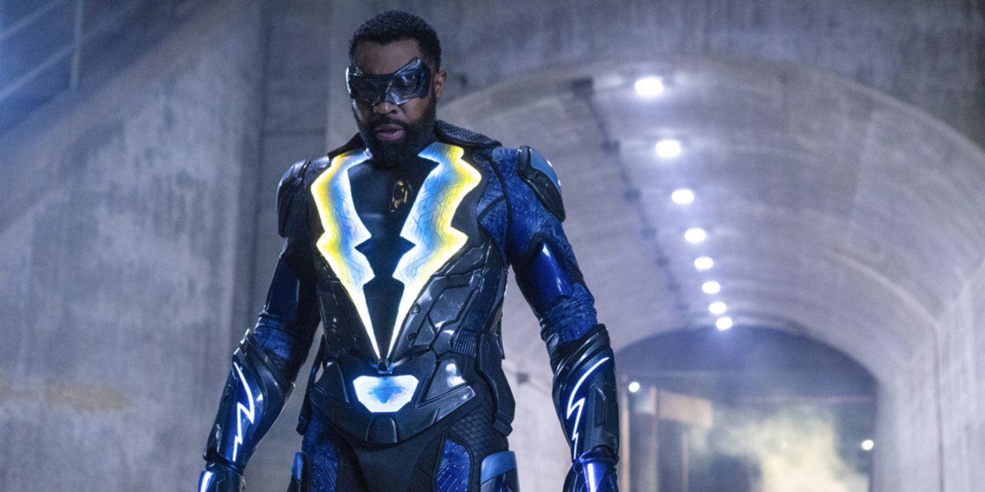 Cress Williams as Jefferson Pierce stands in a tunnel in Black Lightning.