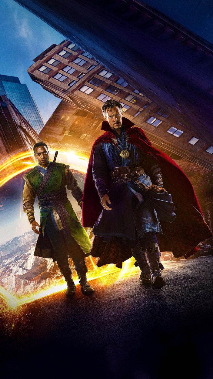 Benedict Cumberbatch as Doctor Strange and Chiwetel Ejiofor as Mordo