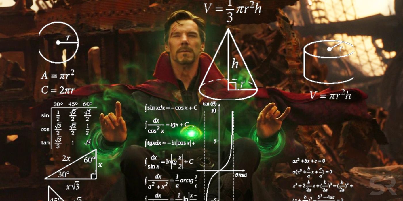 Doctor Strange seeing the future in Avengers Infinity War