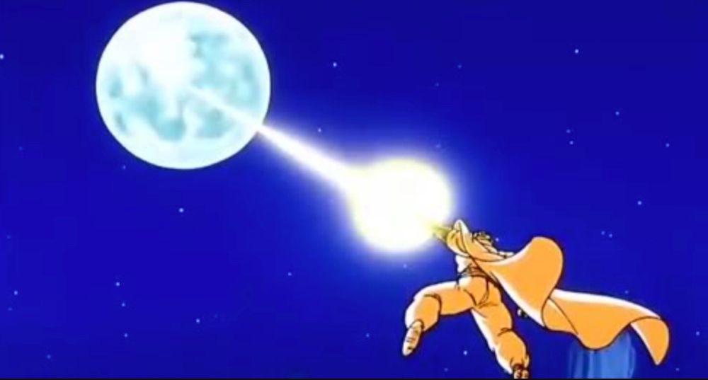 Dragon Ball Piccolo Destroys Moon