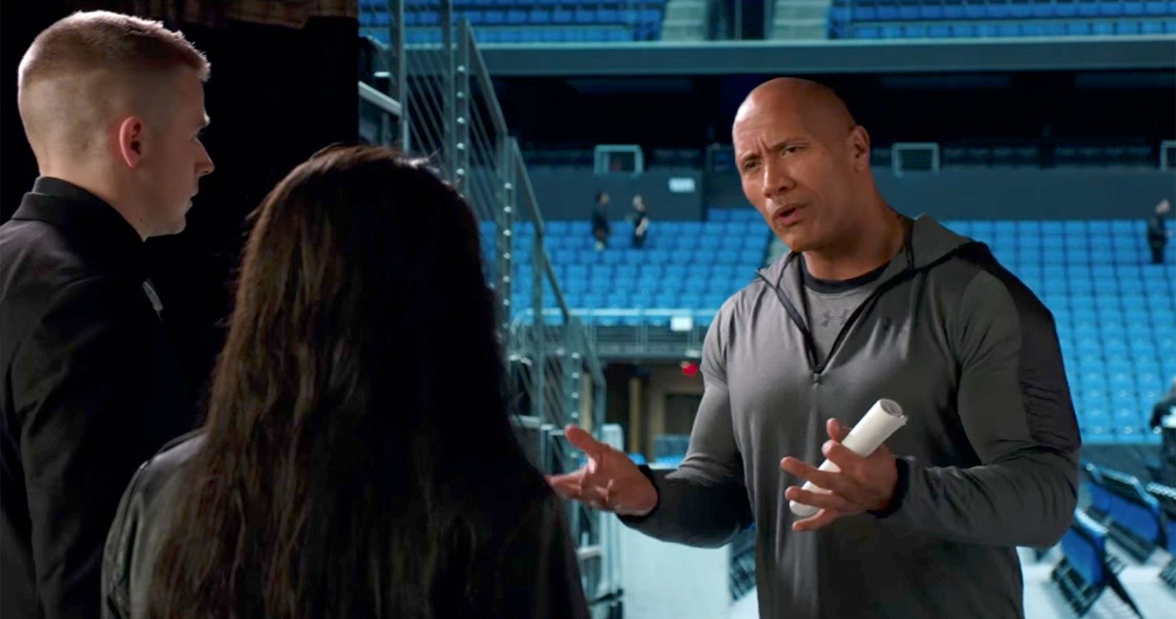 The Rock talks to Zak and Paige in Fighting With My Family