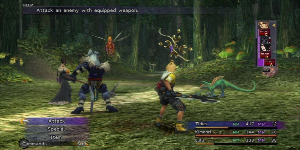 Final Fantasy X Battle Early in the game