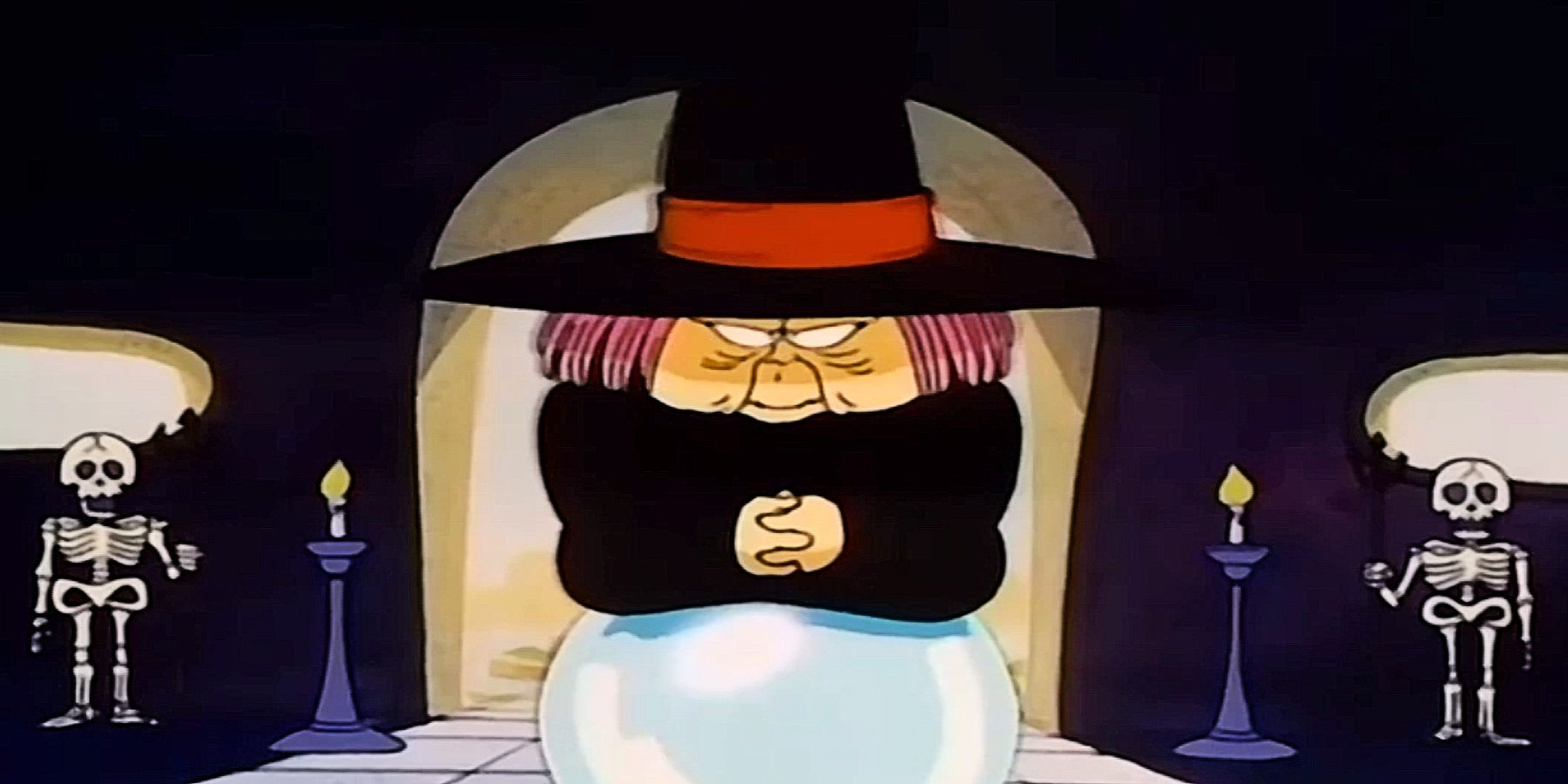 Fortuneteller Baba from teh Dragon Ball anime.