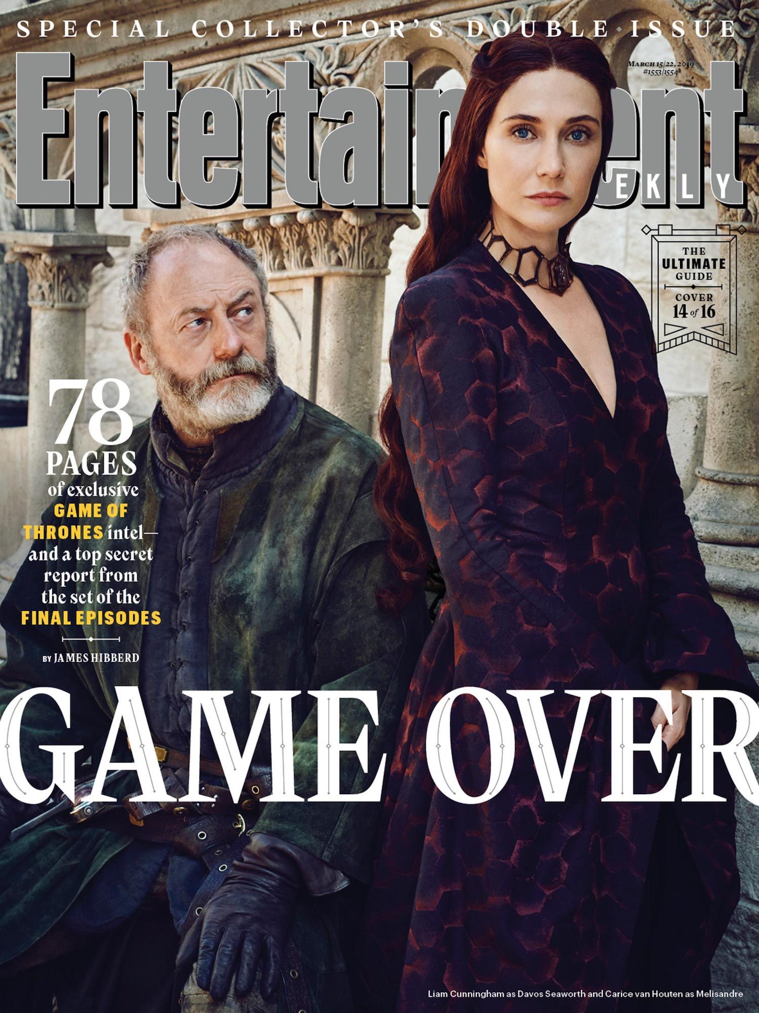 Game of Thrones EW Covers Davos Seaworth Melisandre
