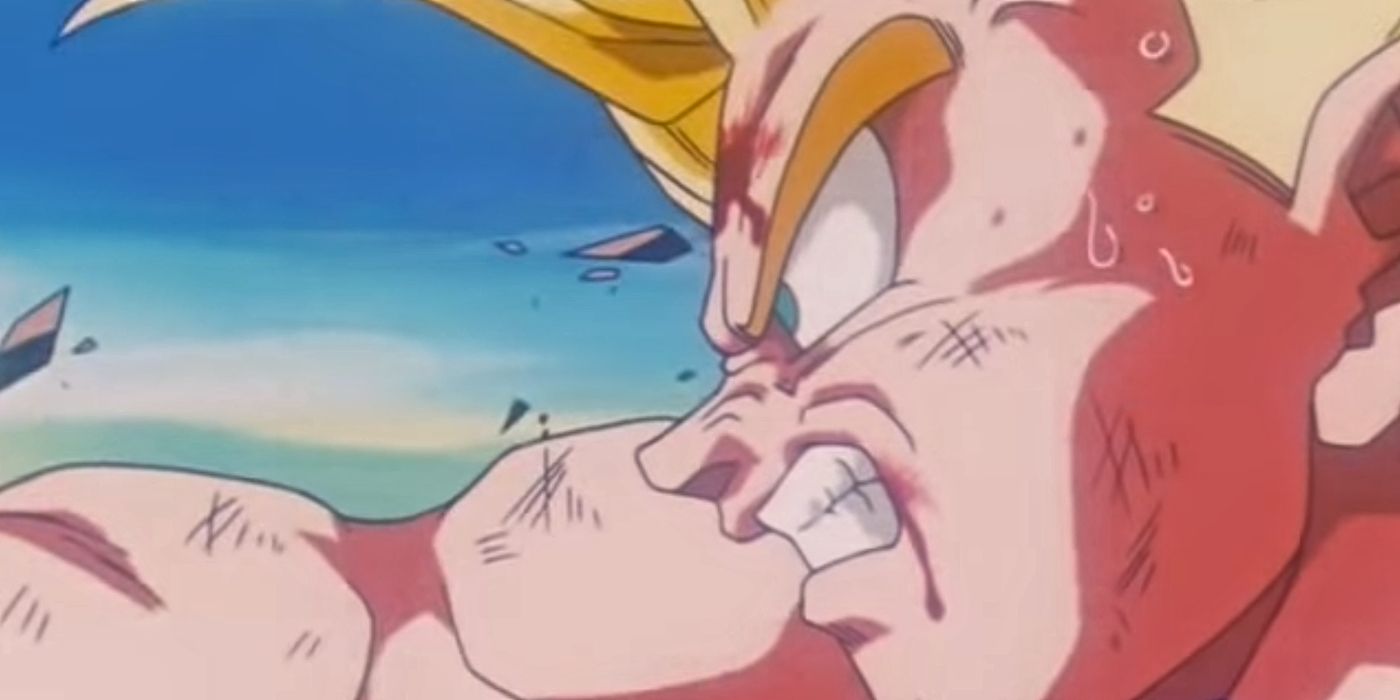 Gohan fights Cell in Dragon Ball Z