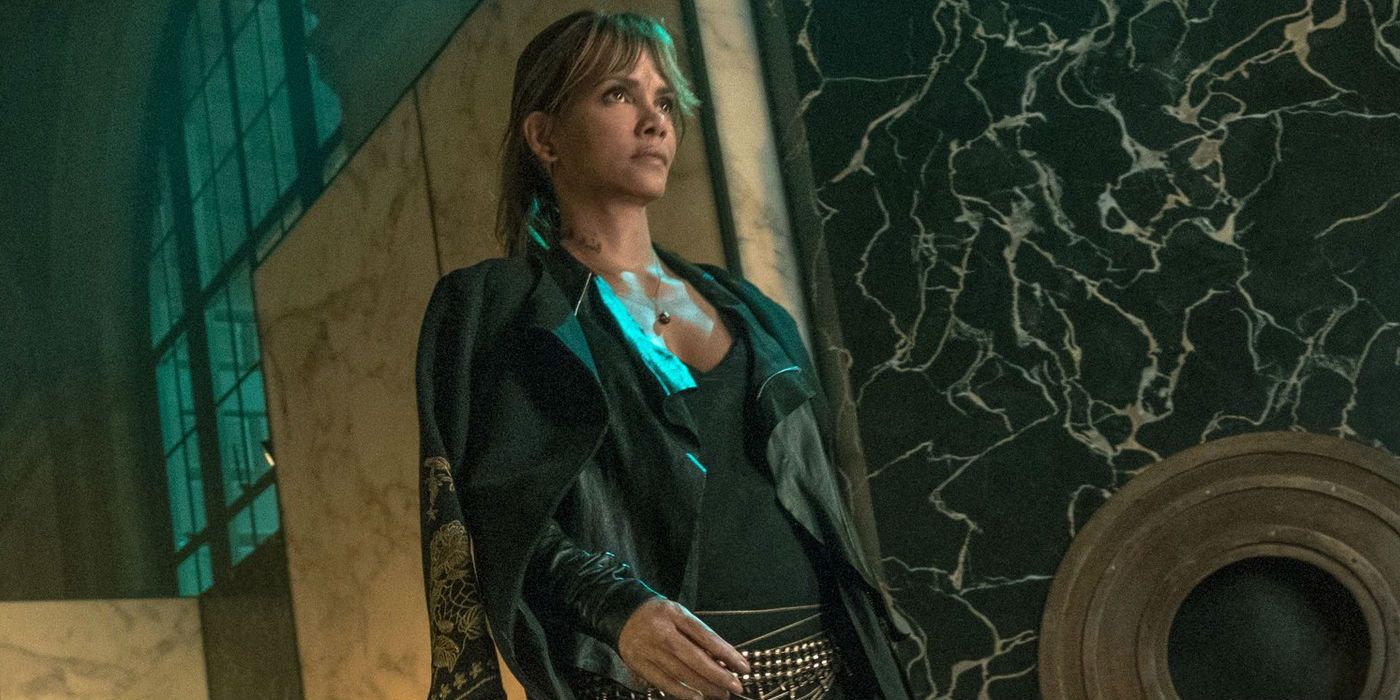 Halle Berry walking in John Wick 3