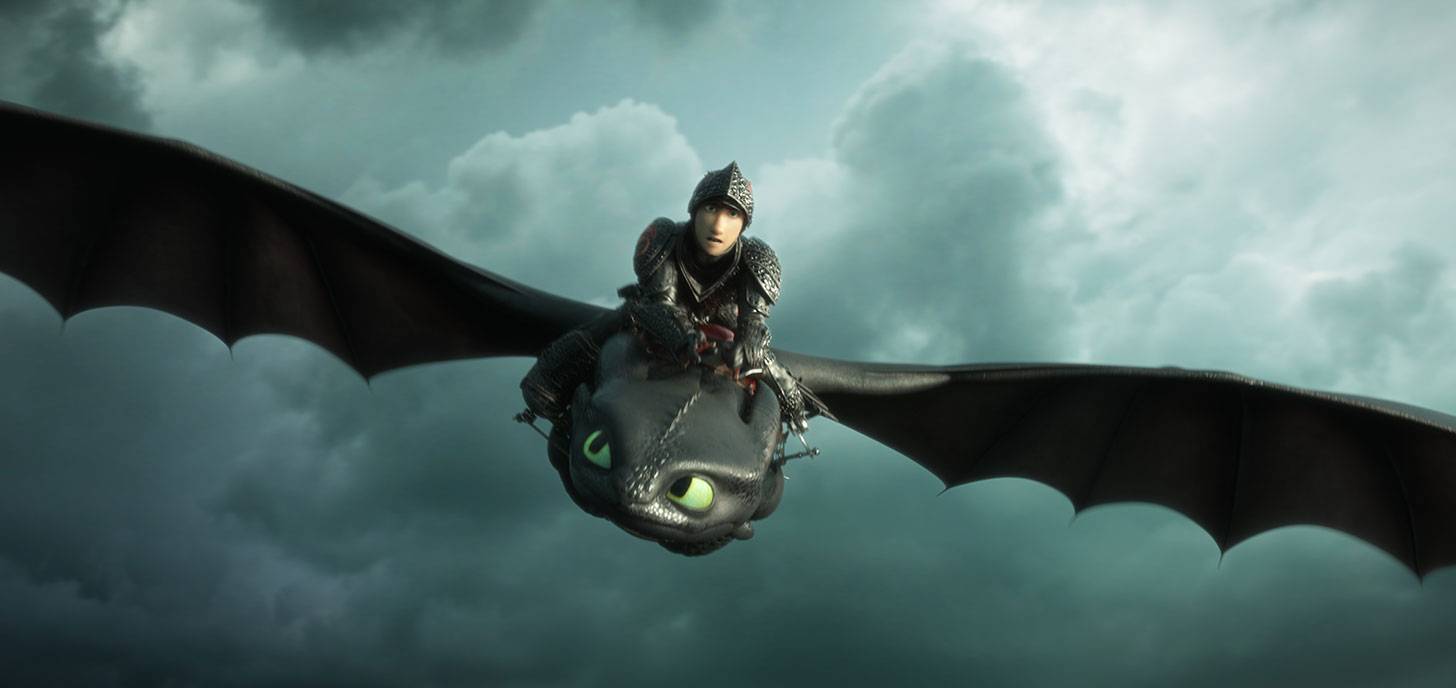 Banguela e Soluço em Como Treinar o Seu Dragão 3 (Reprodução / DreamWorks)
