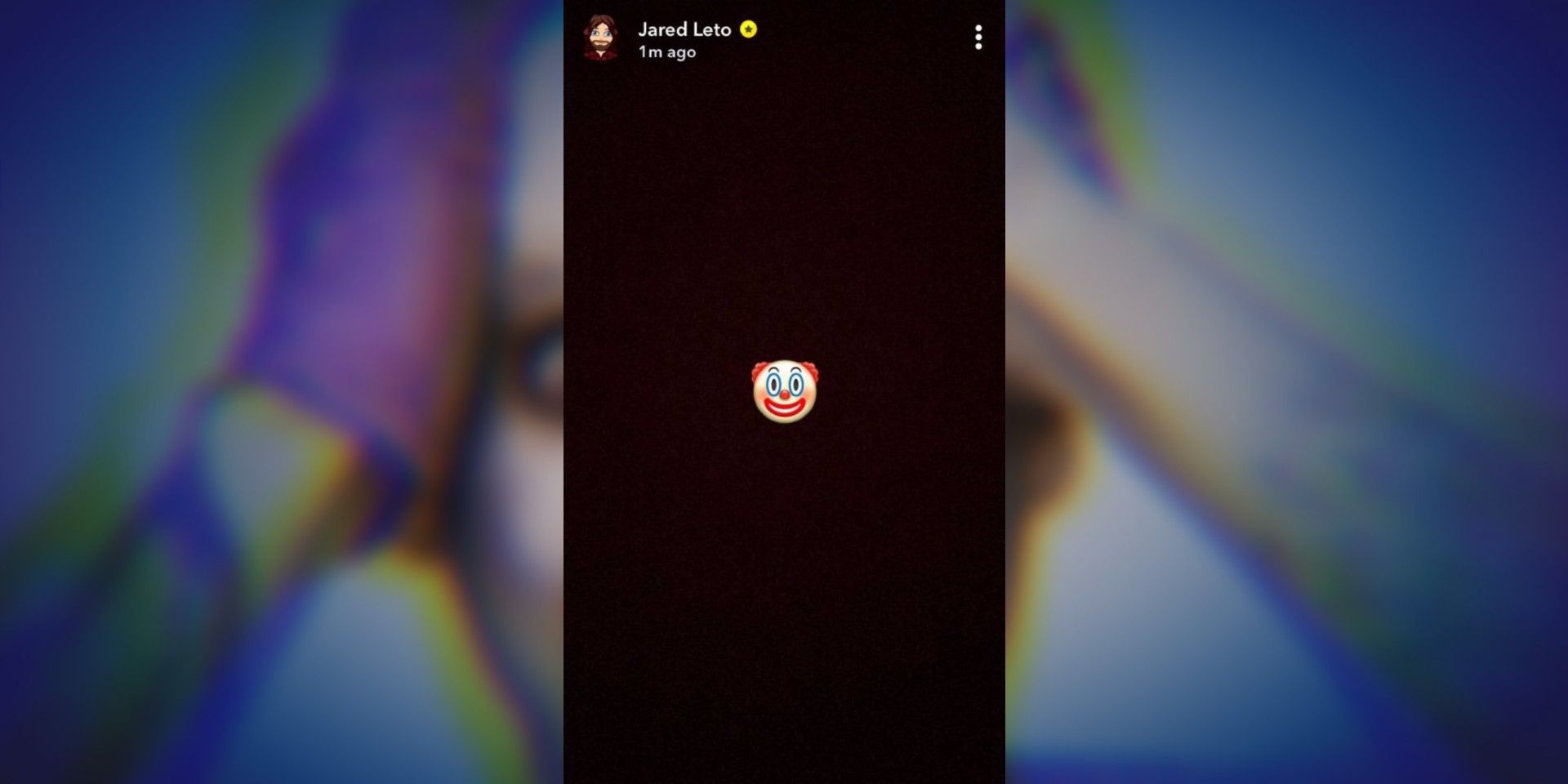 Jared Leto Birds of Prey Joker Tease Snapchat