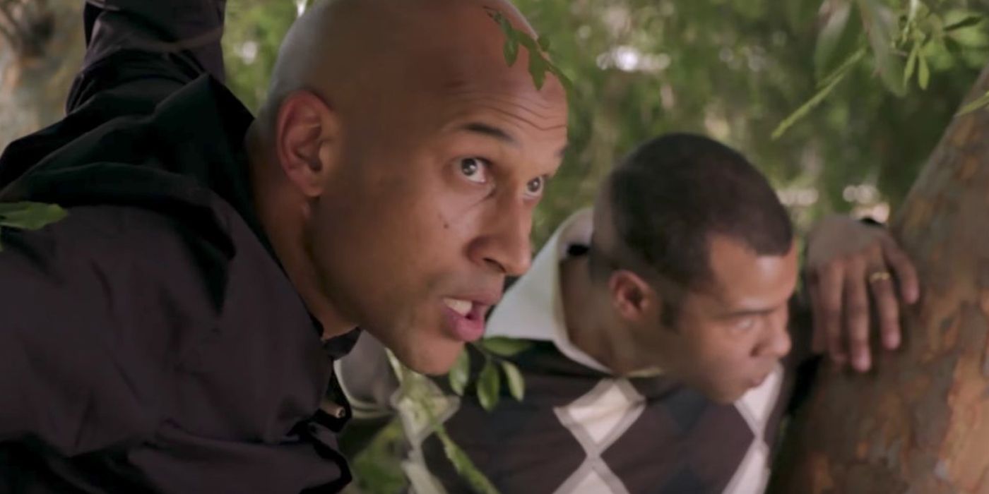 Key and Peele hiding in a tree