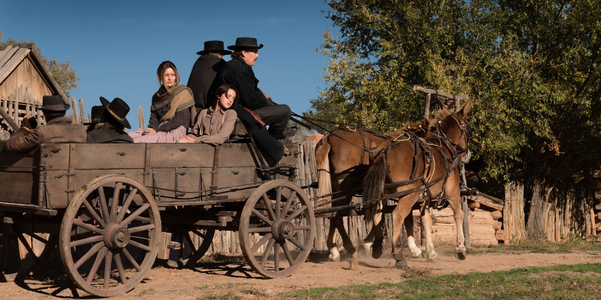 Leila George Jake Schur and Ethan Hawke in The Kid