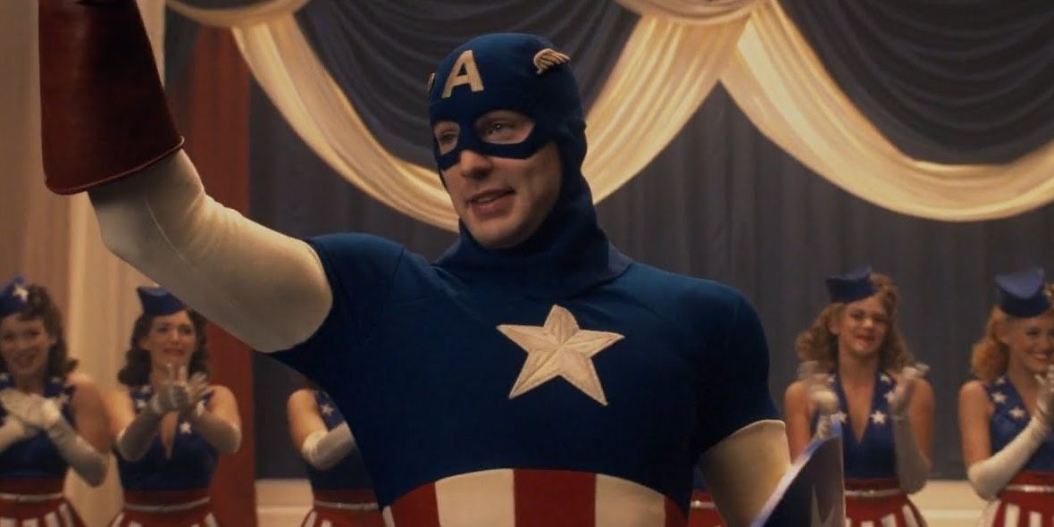Steve Rogers performs in the &quot;Star Spangled Man With A Plan&quot; set from Captain America: The First Avenger