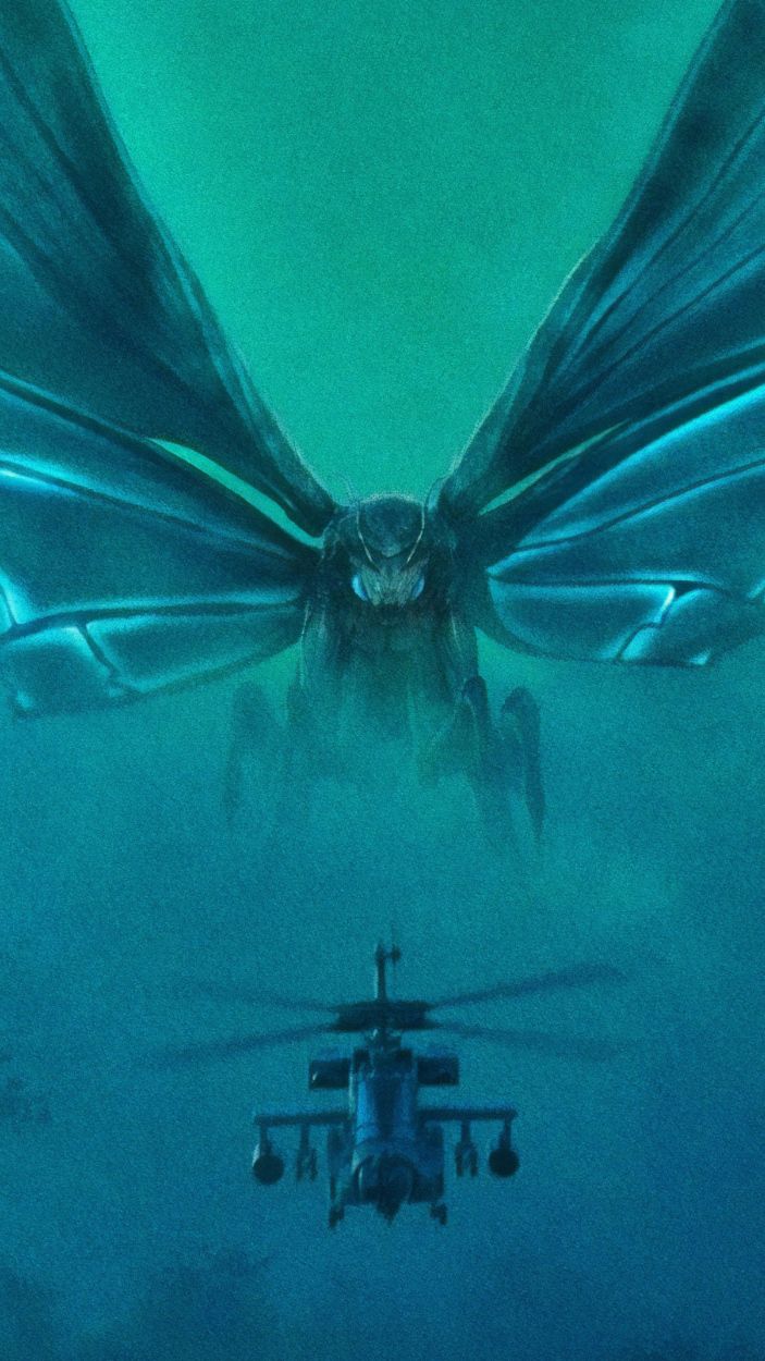 Mothra vs. helicopters in Godzilla: King of the Monsters