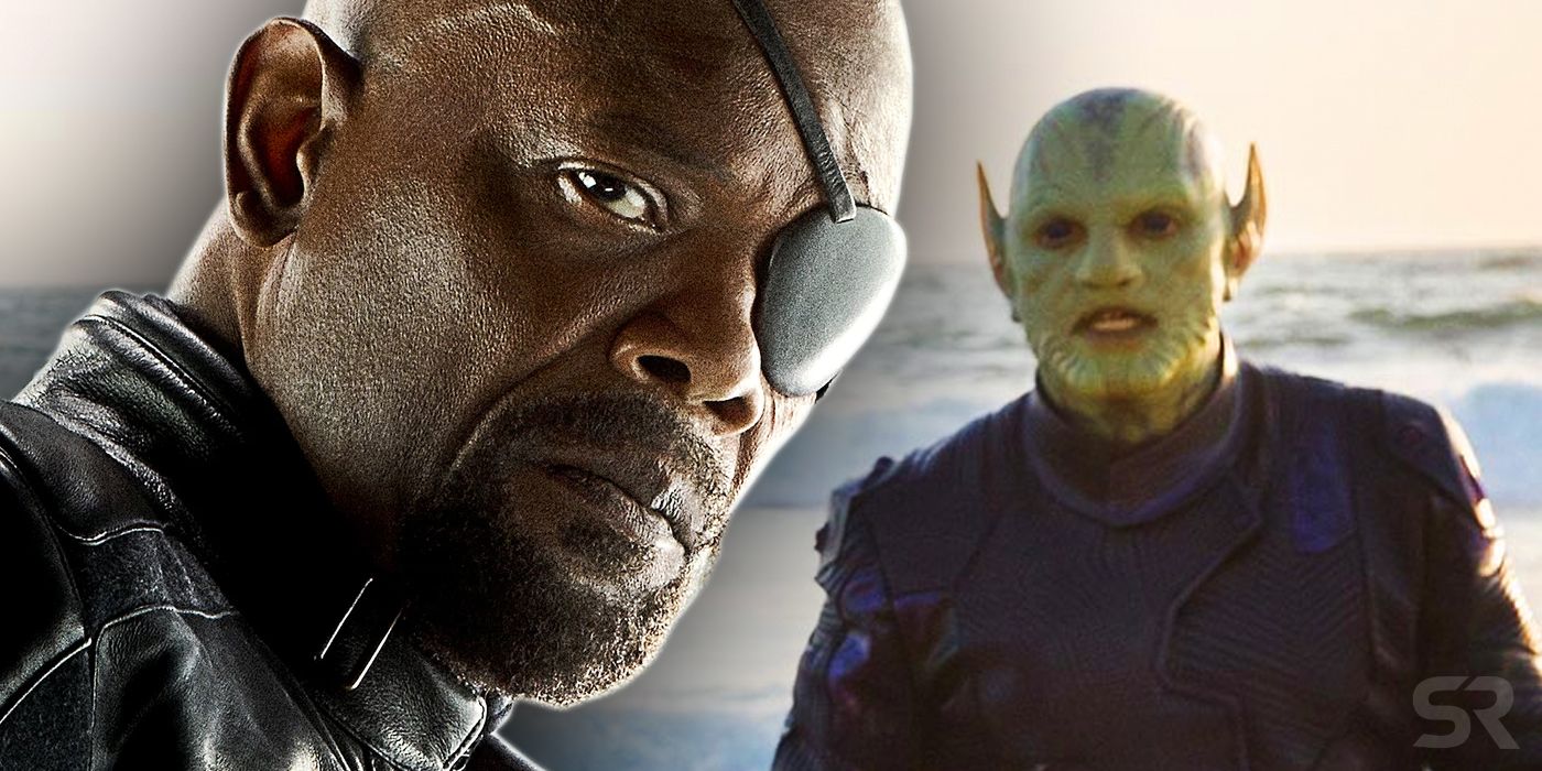 Nick Fury in Avengers Age of Ultron and a Skrull