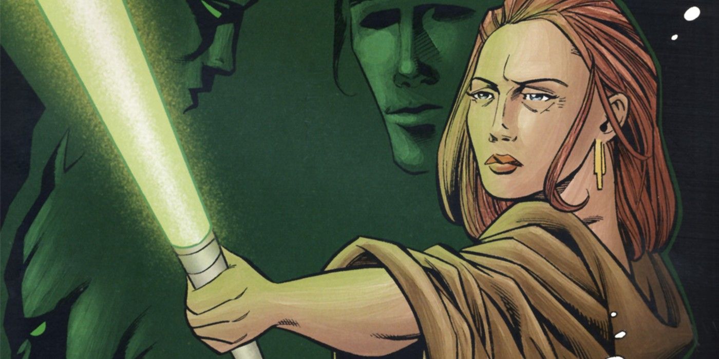 Nomi Sunrider ignites her lightsaber in Star Wars comics.
