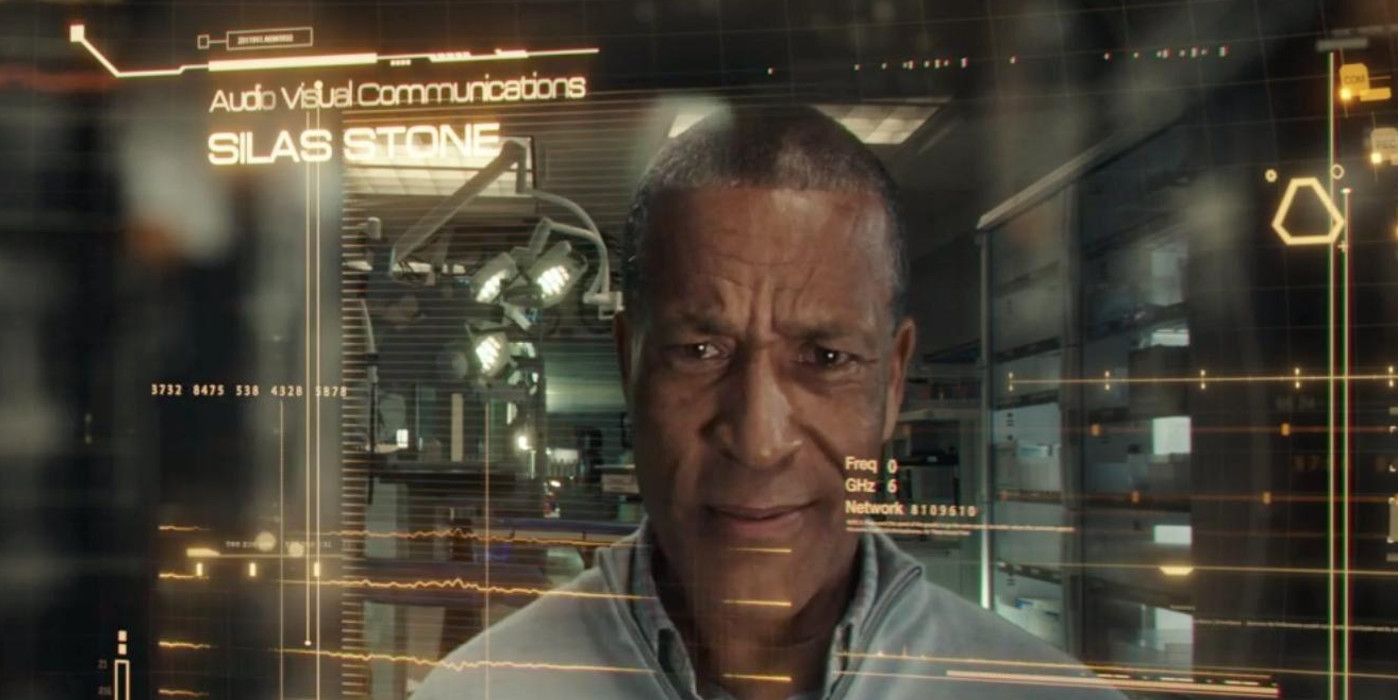Phil Morris as Dr. Silas Stone staring at a screen in Doom Patrol