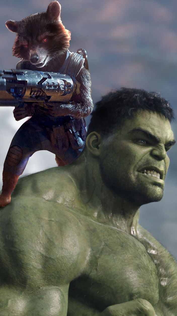 Rocket Raccoon and The Hulk in Avengers: Infinity War
